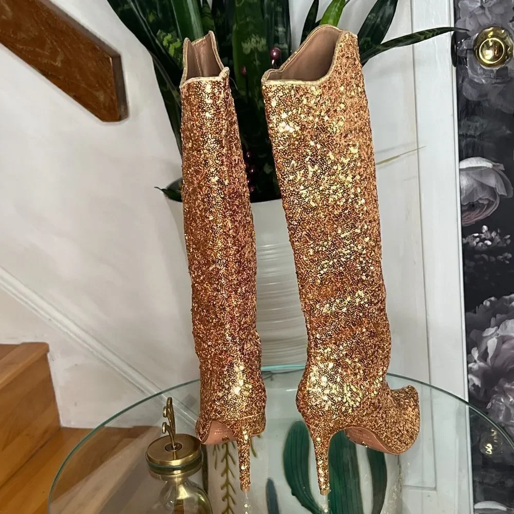 Free People Vicenza After Midnight Sequin Boots